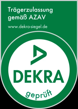 DEKRA-Siegel: Trägerzulassung gemäß AZAV der Lingocare GmbH